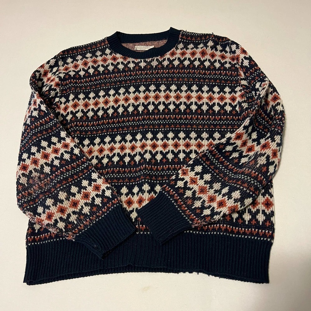 VINTAGE Fair Isle Wintuk Acrylic Sweater S